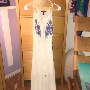 Forever 21 maxi dress with floral embroidery
